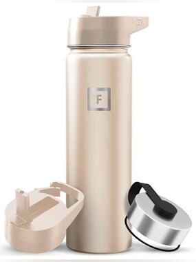 IRON °FLASK Insulated Stainless Steel Water Bottle w/ Interchangeable Lids